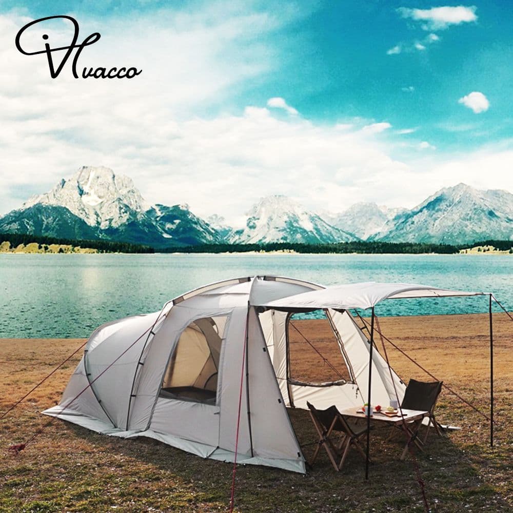 VIVACCO ホワイト 2ルームテントキャンプテント (新品)