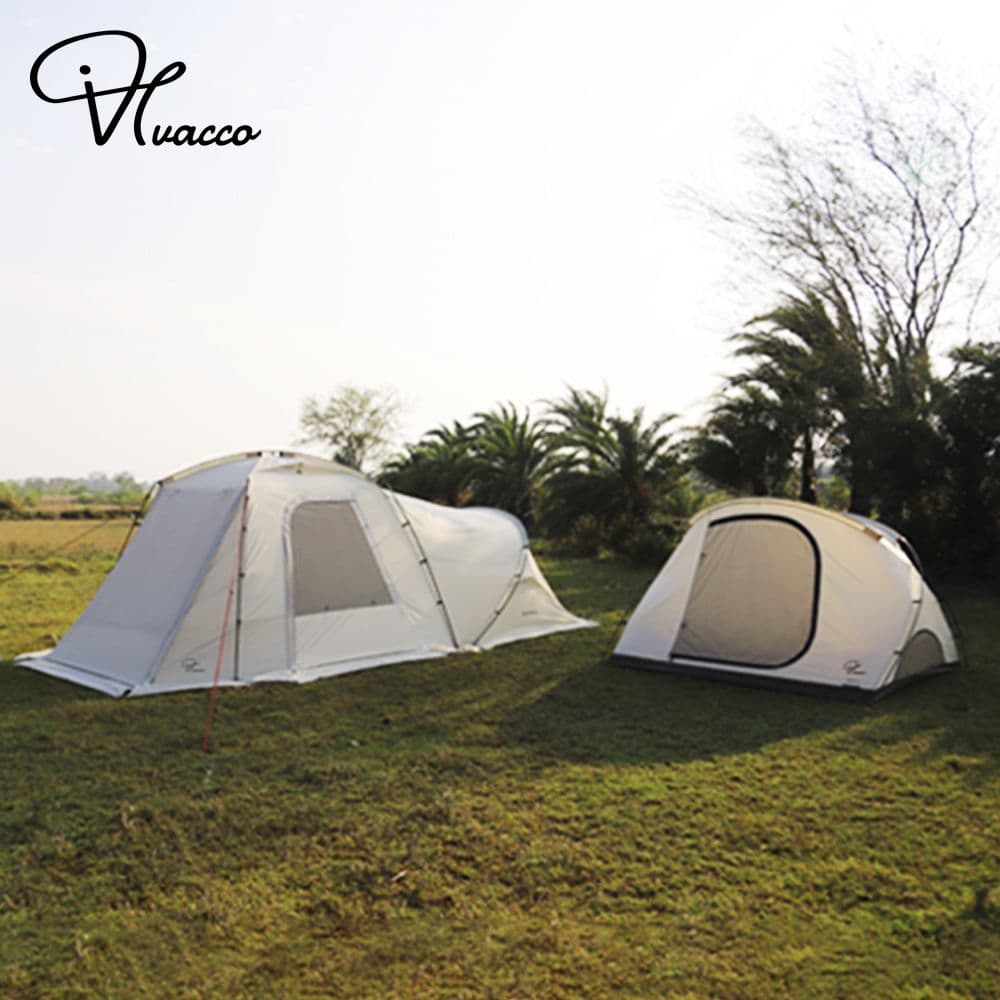 VIVACCO ホワイト 2ルームテントキャンプテント (新品)