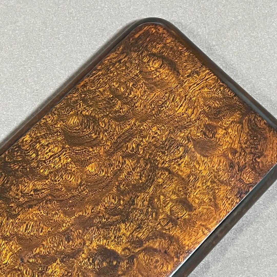 欅杢拭漆一文字盆　トレー　　366mm×118mm×16mm　 №9204