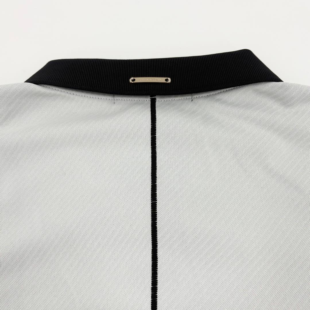 美品　マークアンドロナ 半袖 ポロシャツ スカル グレー　48(L相当) 703