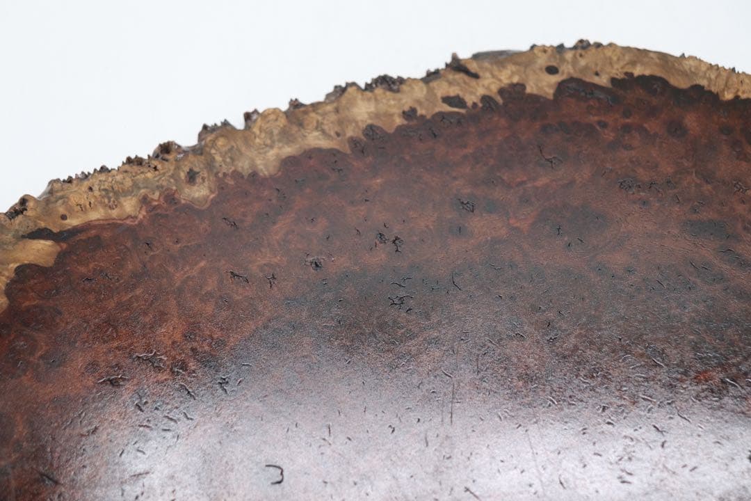 瘿木台 茶台　かりん　茶道具　送料込み250106