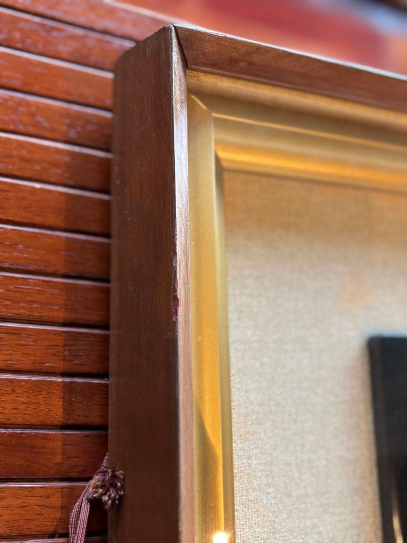 大人気　79cm 金彩 獅子　狛犬　縁起物 開運 福寿 額縁　輪島塗　沈金