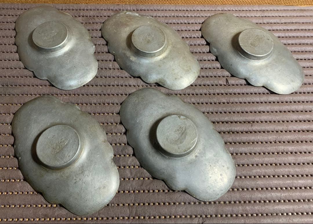 煎茶道具　茶托五客