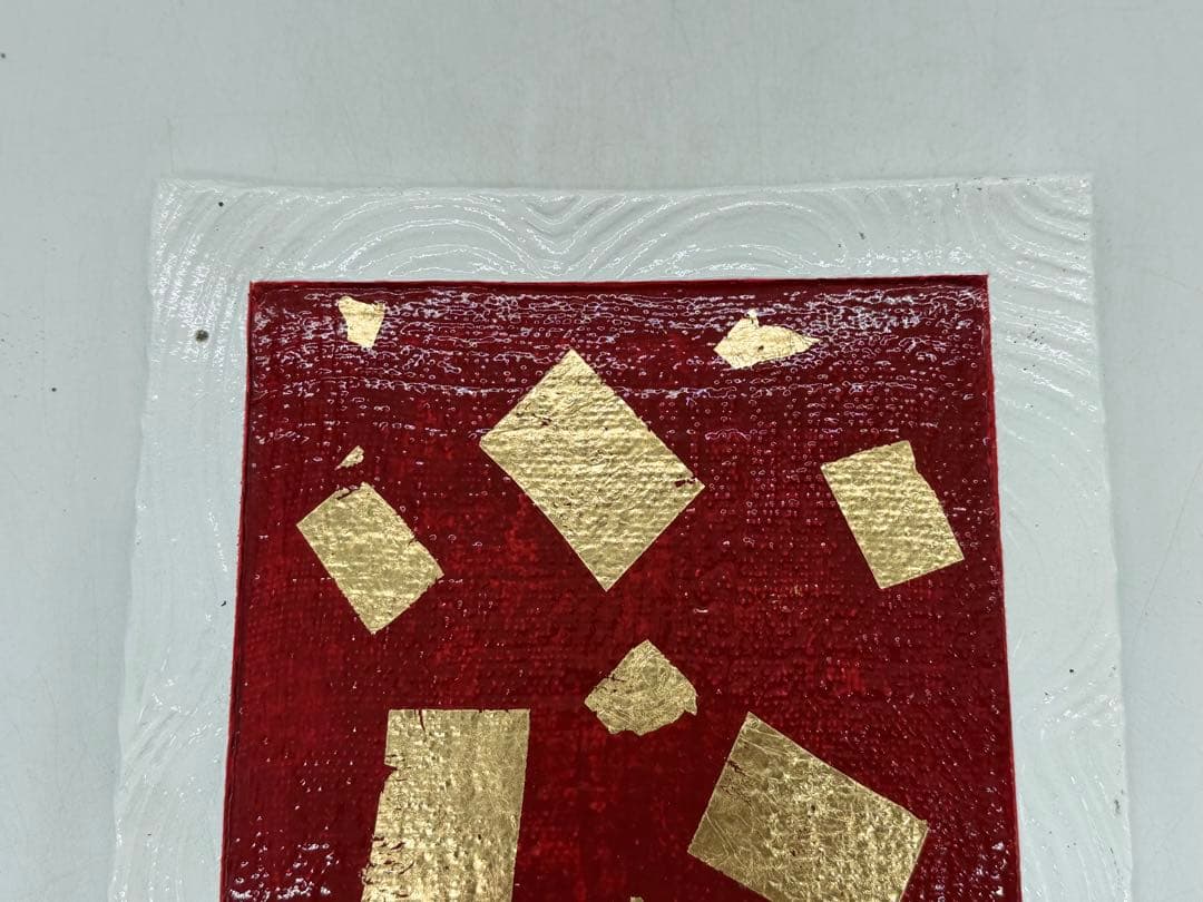 坂田甚内作　白釉金彩角皿　送料込み250606