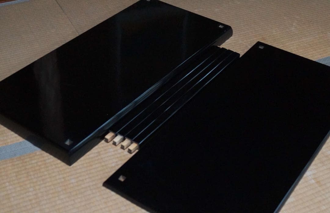 茶道具 塗師 平安昭斎造 真台子 木製漆塗り 美品 共箱