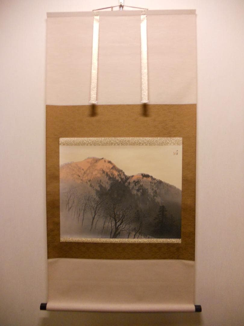 掛け軸 川合玉堂 『 残照 』 名品 複製 希少 軸装 茶道具 掛軸 新品