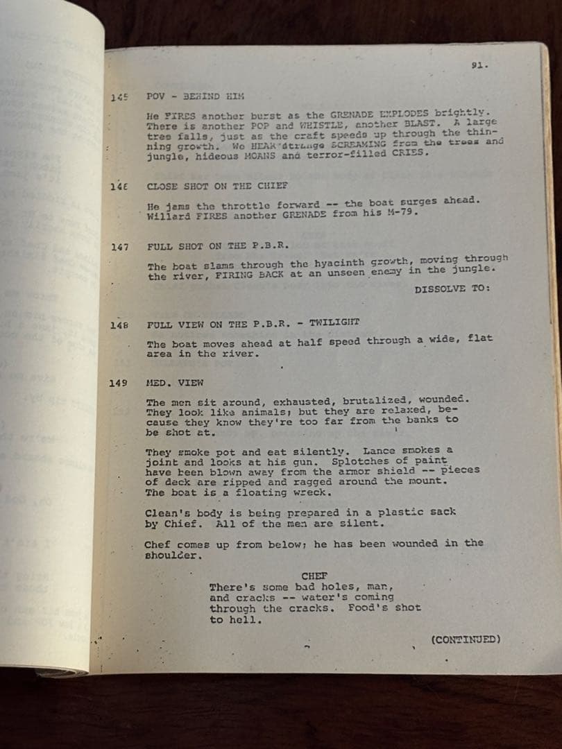 地獄の黙示録　初期スクリプト　1975年　マーロンブランドのサインあり