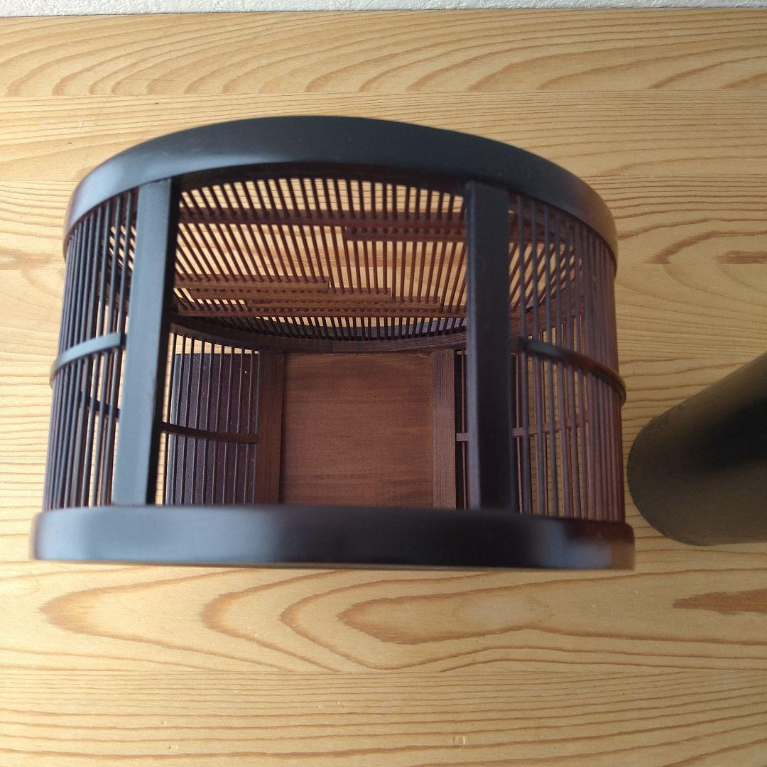 駿河竹千筋細工 花暦 木製竹工芸品 花瓶