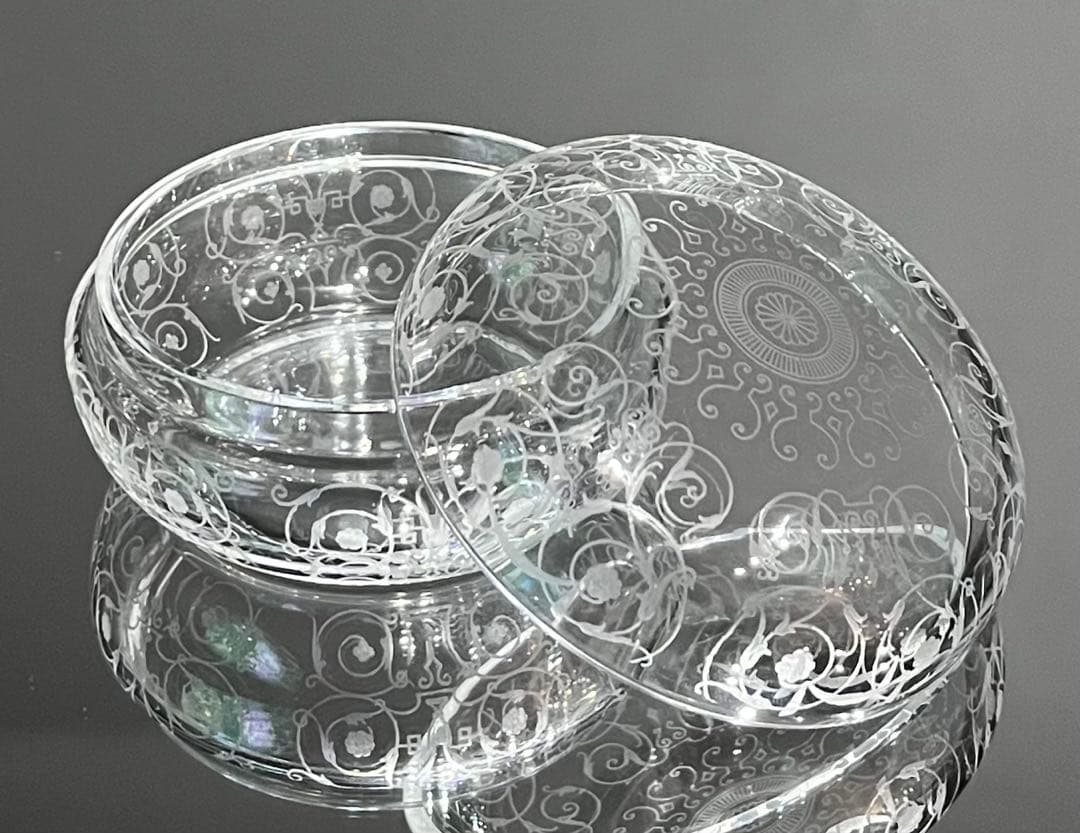 BACCARAT バカラ/ ※美品 ミケランジェロ　蓋物　ボンボニエール