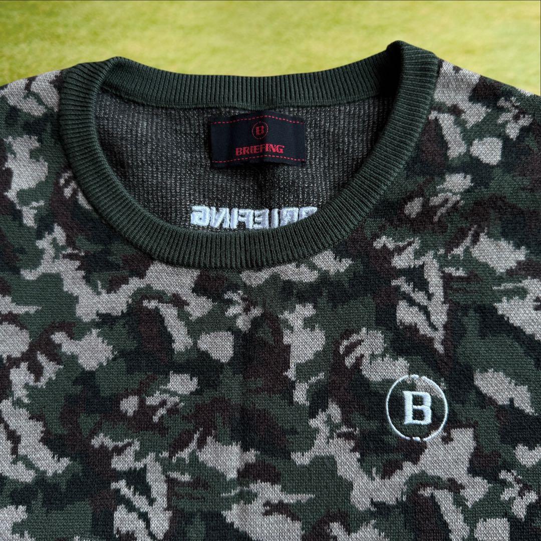 ブリーフィング　ニット　セーター　迷彩　黒　　XL〜XXL相当　ウール100%