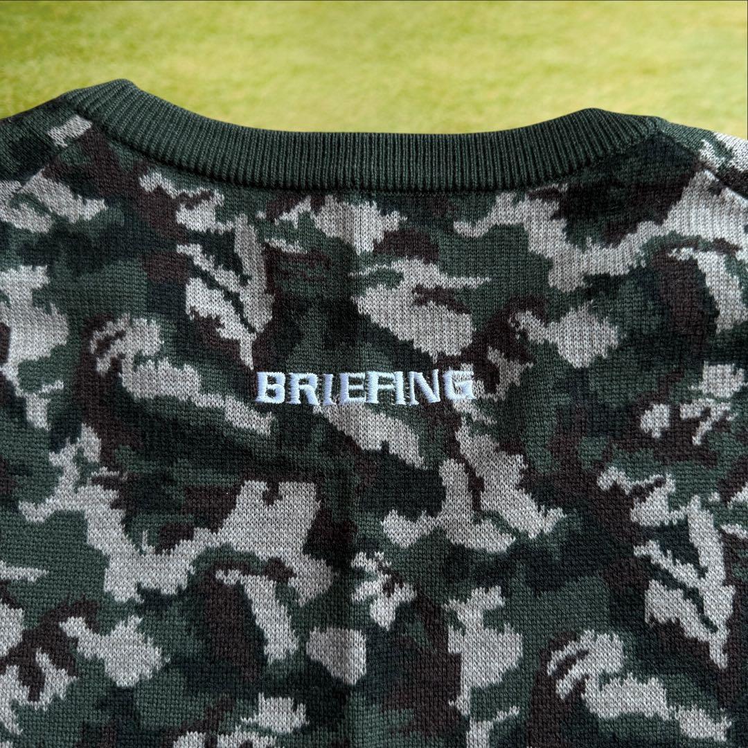 ブリーフィング　ニット　セーター　迷彩　黒　　XL〜XXL相当　ウール100%
