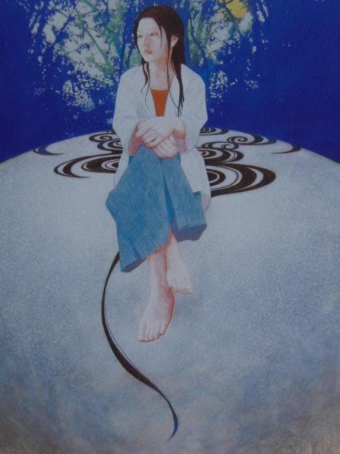 小林英且、記憶～time～、希少な額装用画集より、新品高級額装付、状態良好