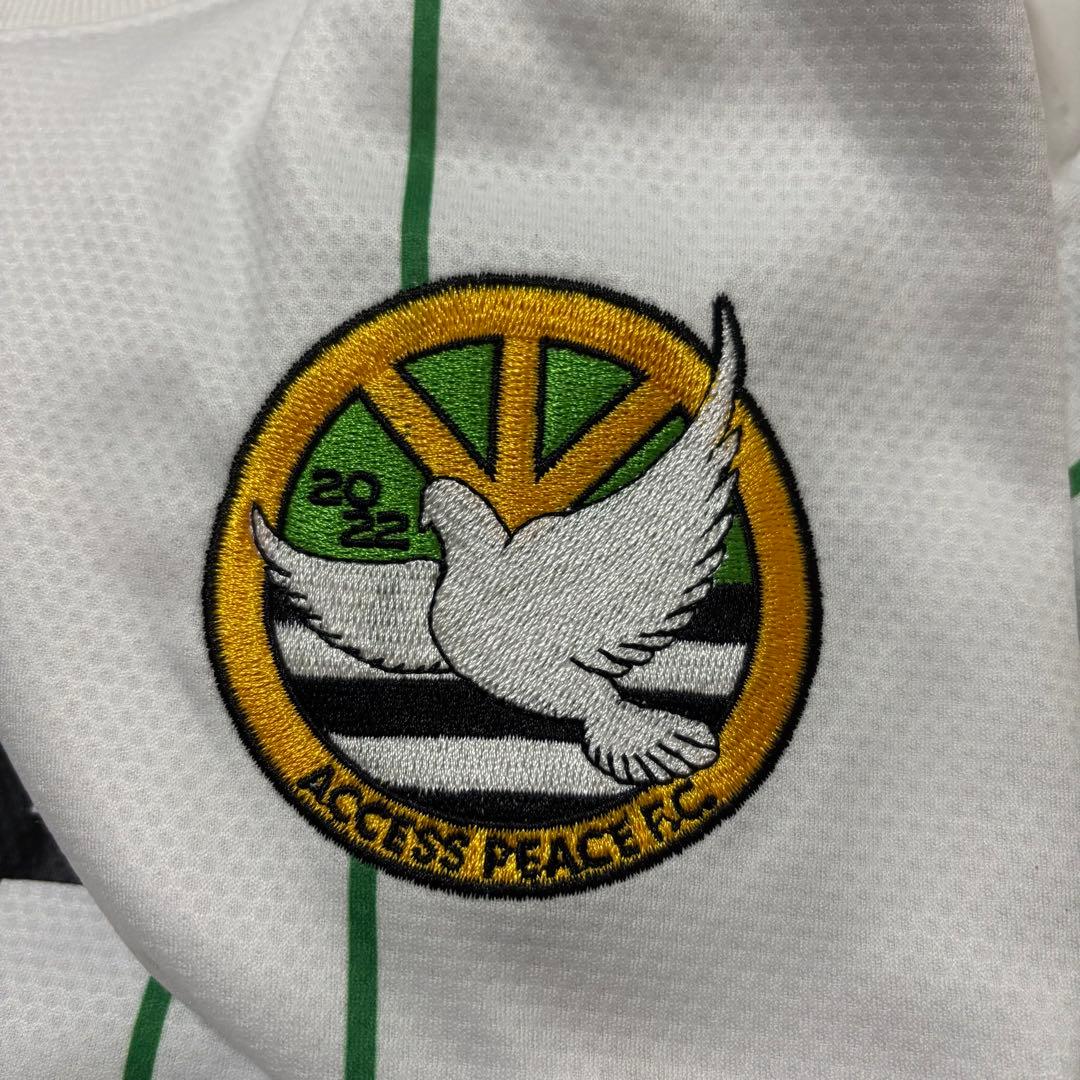 access peace ストライプ　ゲームシャツ　ロンt paledusk