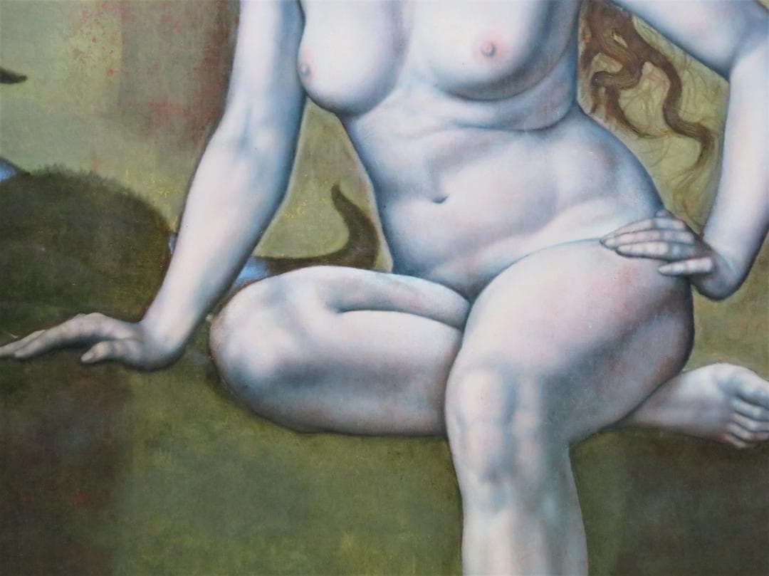 ◆小川以久男　「エウロペ」　油彩F15号　裸婦　ギリシャ神話　 安田火災賞　◆