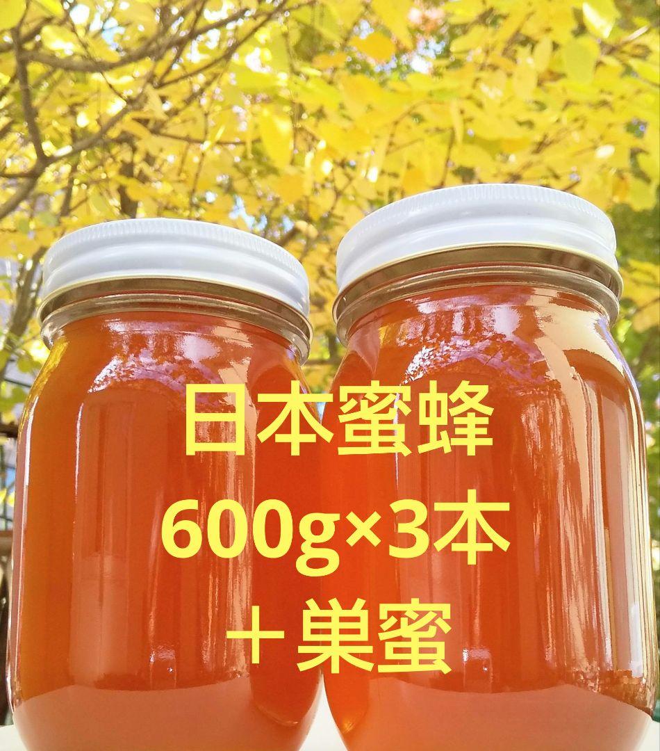 日本みつばち採りたて(生蜂蜜1800g+巣蜜373g)　コムハニー#12宮城県産