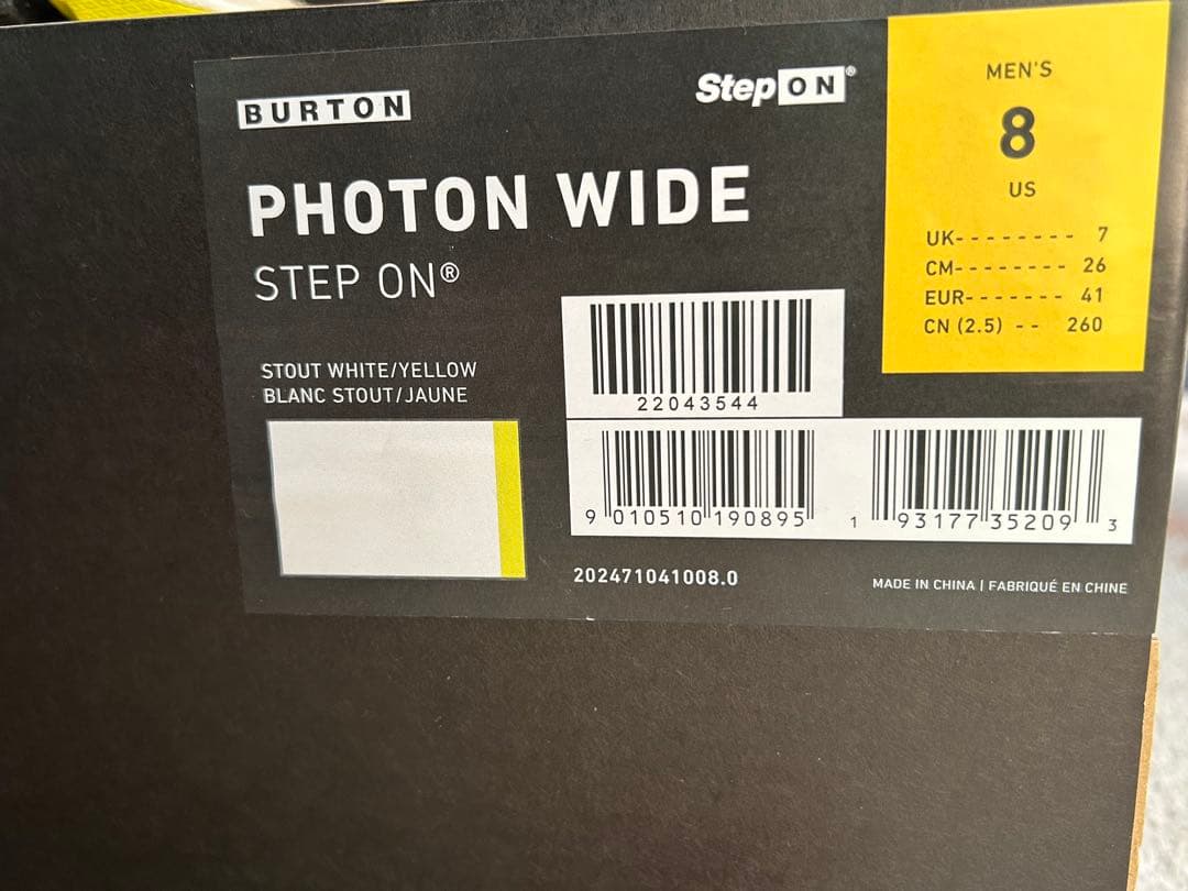 スノーボード BURTON PHOTON WIDE STEP ON 26.0cm