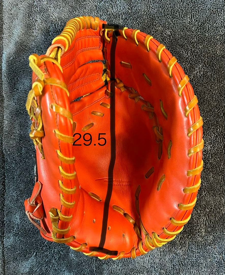 アイピーセレクト赤✖️オレンジ ステアレザー 硬式オーダーグローブ 右投げ用