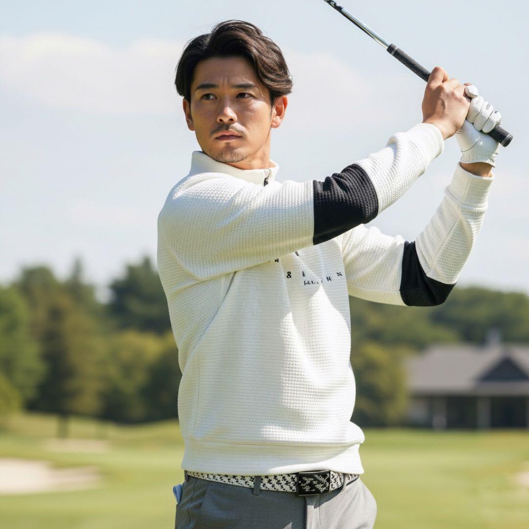 MARK & LONA，マークアンドロナ ゴルフ ハーフジップ プルオーバー