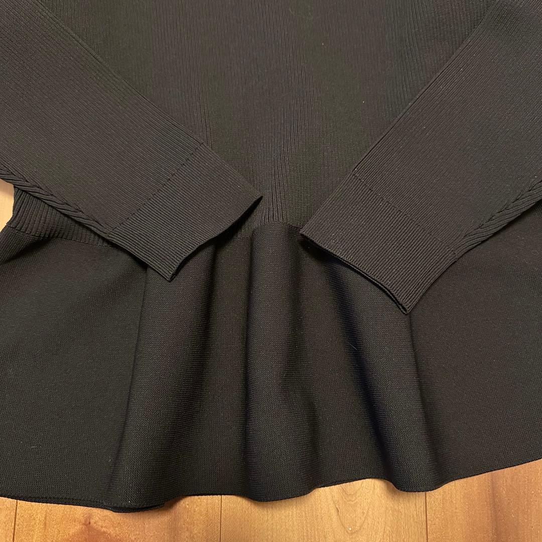 ping 長袖　ペプラム　ハイネック　セーター　春秋　ブラック　ゴルフウェア