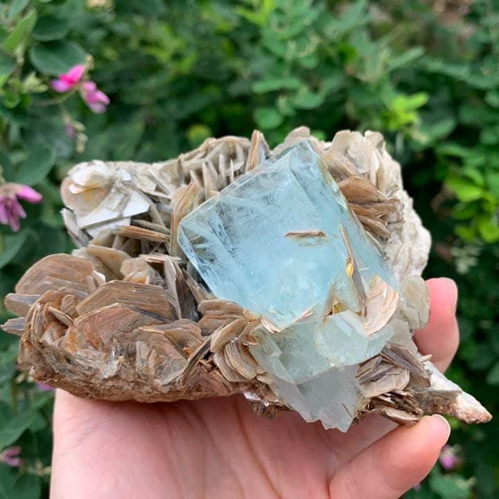 アクアマリン マスコバイト 鉱物 標本 原石