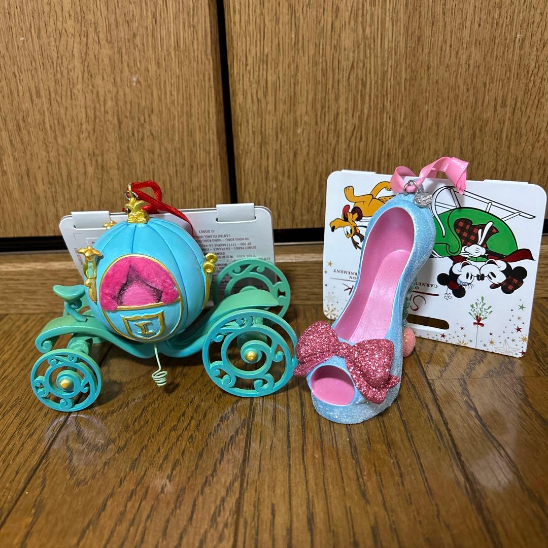 レア　ディズニー　フェアリーゴッドマザーシューオーナメント&カボチャの馬車