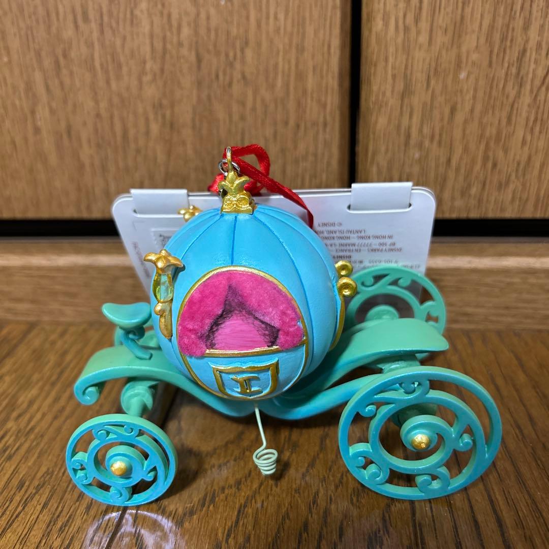 レア　ディズニー　フェアリーゴッドマザーシューオーナメント&カボチャの馬車