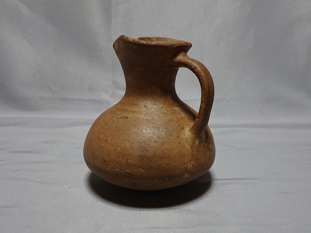 コレクター収集品　イラン　ギーラン　研磨土器　手付水差