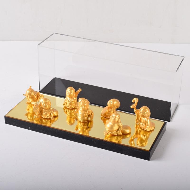 銅塗金　七福神　縁起物　置物　25体まとめて　ケース付　M　7306