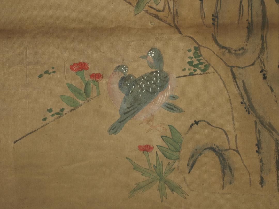 民間仕入れ品　中国　清时代の画家　华岩作 肉筆絵骨董品 BD300A13-2