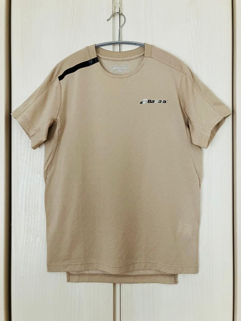 【超美品】BabolaTのテニスウェア（Tシャツ&パンツ）｜ベージュ×ブラウン