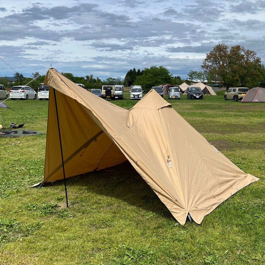 【二股ポール付】BUNDOK ソロティピー 1 TC サンドベージュ