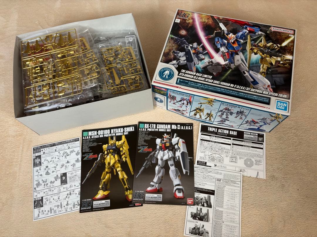 ガンダムベース限定　Zガンダム/百式/ガンダムMk-Ⅱ (A.E.U.G)セット