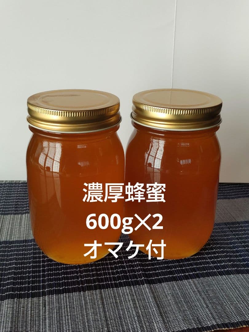 日本ミツバチ濃厚蜂蜜（600g✕2）