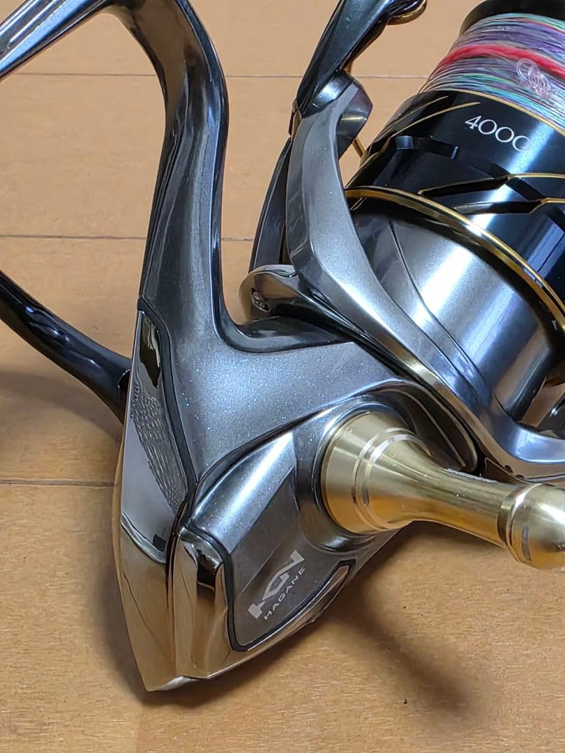 シマノ　16ヴァンキッシュ4000HG　夢屋アルミラウンド型ノブ　リールスタンド