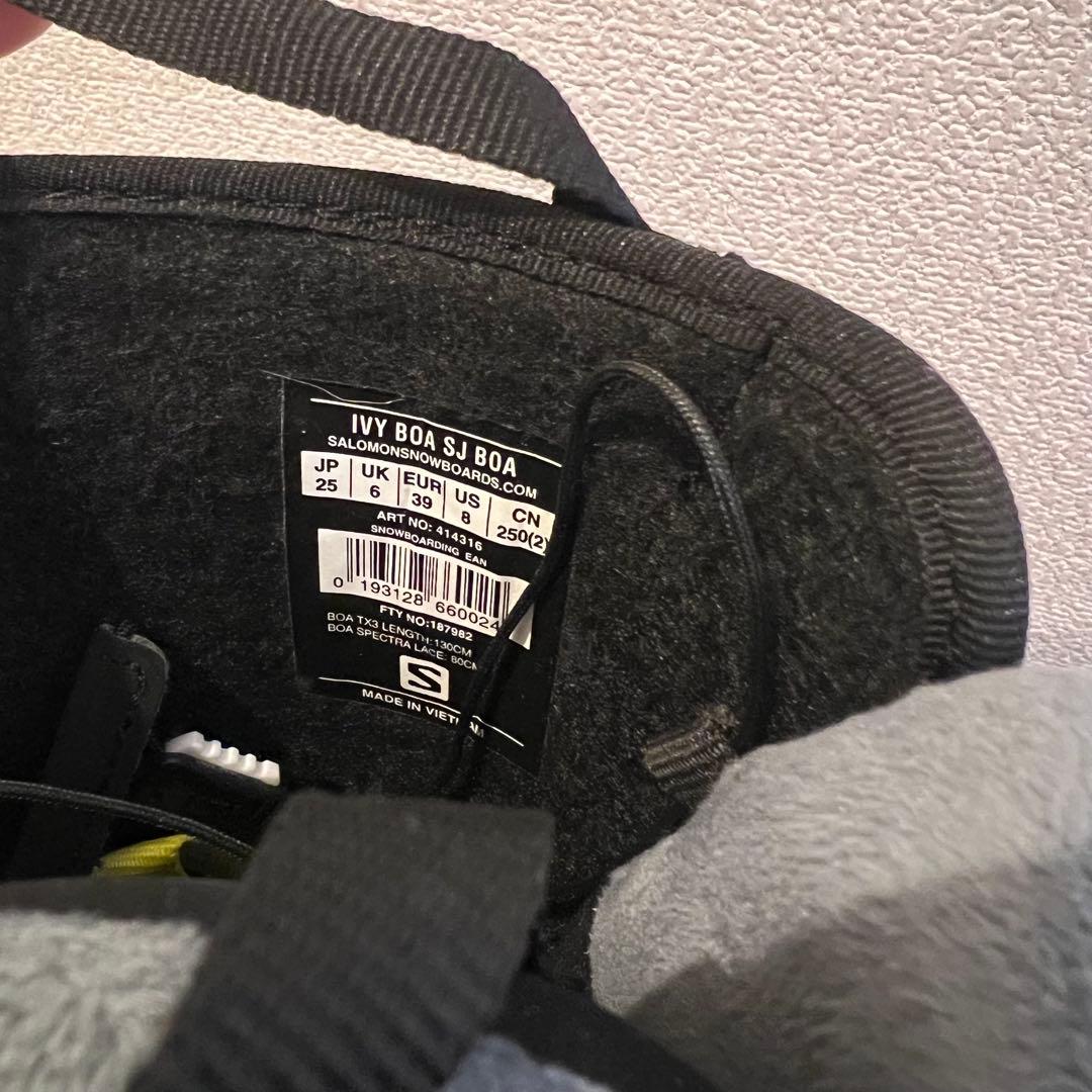 SALOMON IVY BOA SJ BOA ブラック 25.0cm