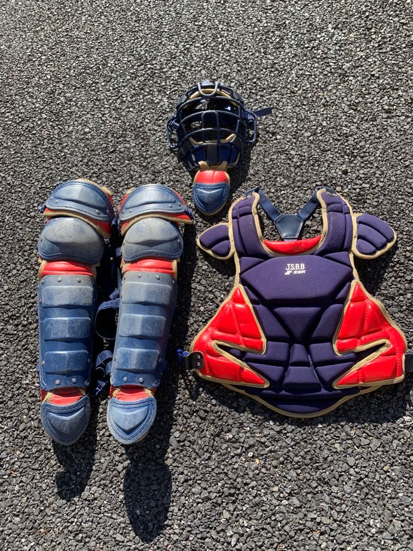ユンピー　一般　軟式　キャッチャー防具　SSK 3点セット