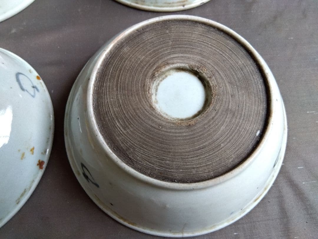 骨董　染付皿　中皿