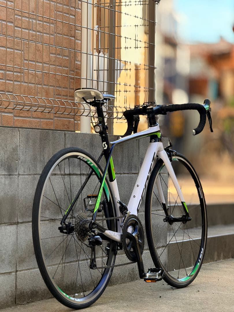 SCOTT ロードバイク ホワイト/グリーン 700C Shimano105