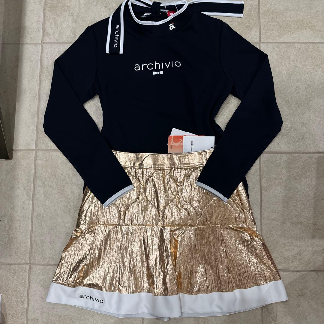 アルチビオarchivioスカート可愛いミニスカート　ゴールド♡