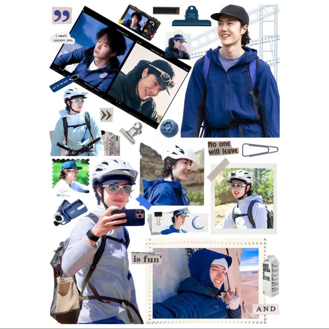 19×25cm 王一博 デザイン　転写耐油防水ステッカー　28枚