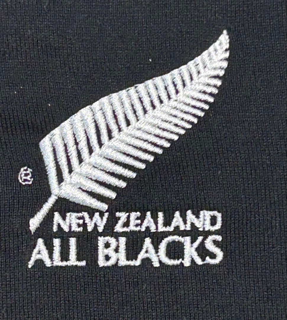 【美品】 adidas オールブラックス 正規ライセンス ラガーシャツ（M）