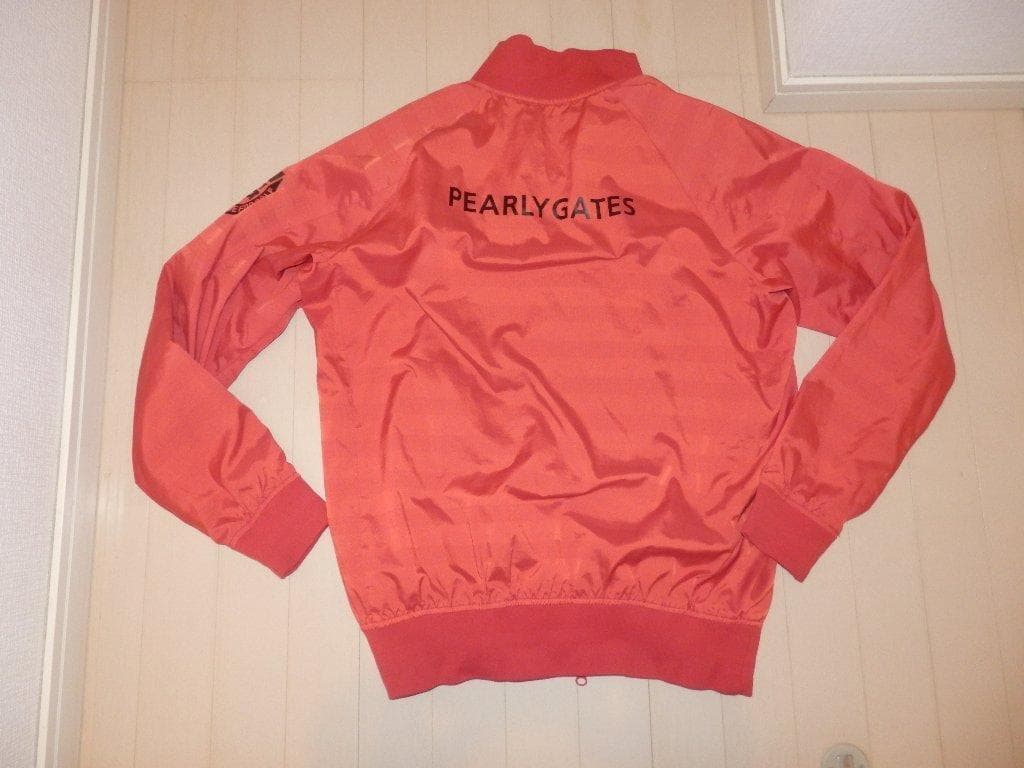 美品 ★パーリーゲイツ★人気 ダブルジップジャケット 赤 PG柄★サイズ5 L