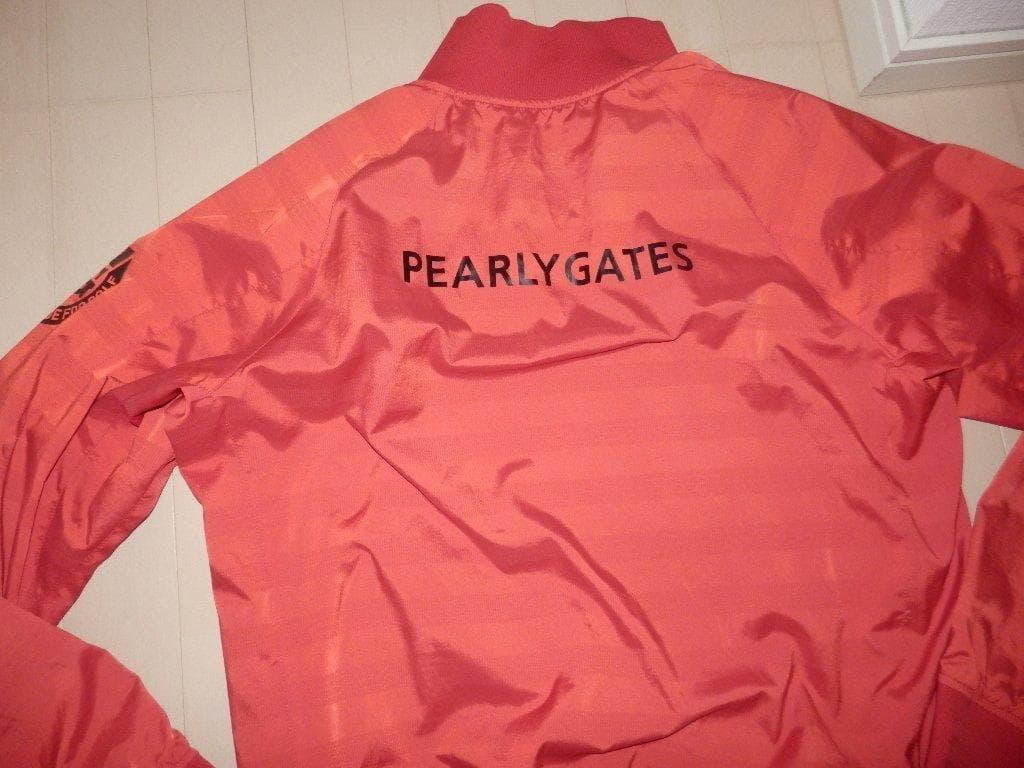 美品 ★パーリーゲイツ★人気 ダブルジップジャケット 赤 PG柄★サイズ5 L