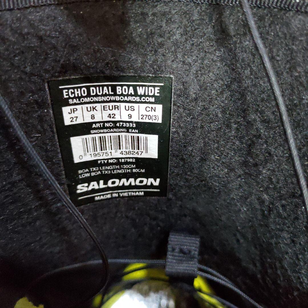 【23-24】salomon echo wide 27cm　スノーボード　ブーツ