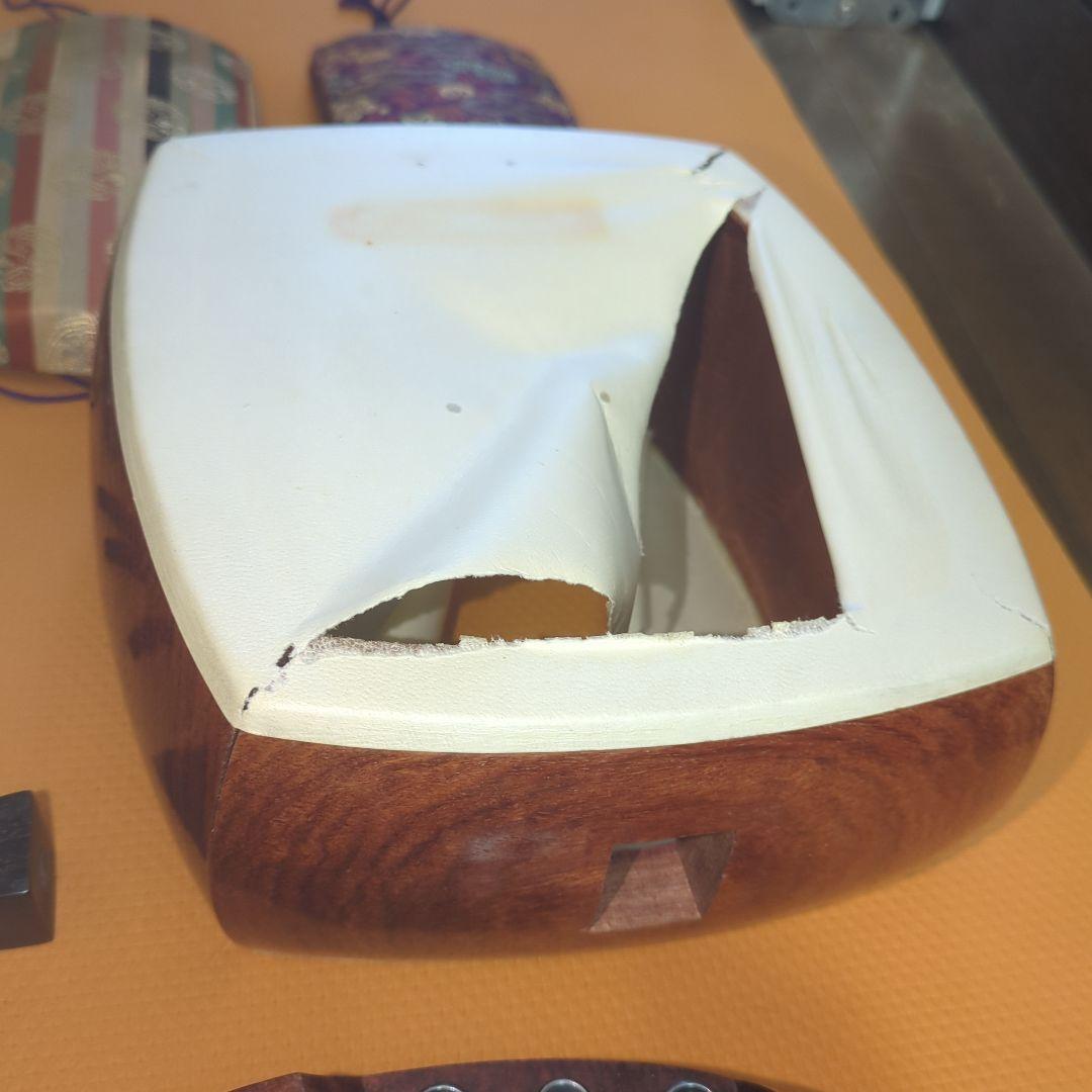 三味線　紅木　金細