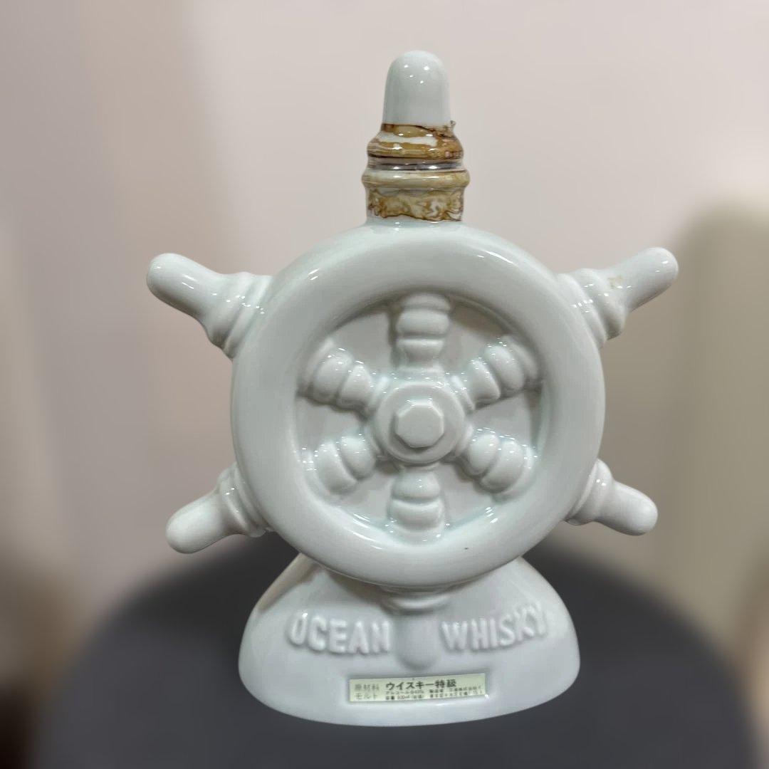 【希少】OCEAN WHISKY 舵輪ボトル　古酒　特級ウイスキー　オーシャン