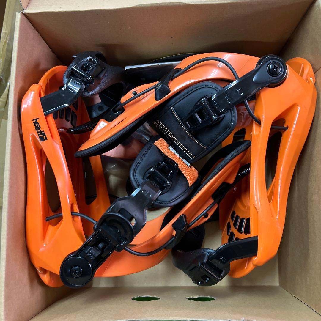 スノーボードビンディング Lサイズ オレンジ