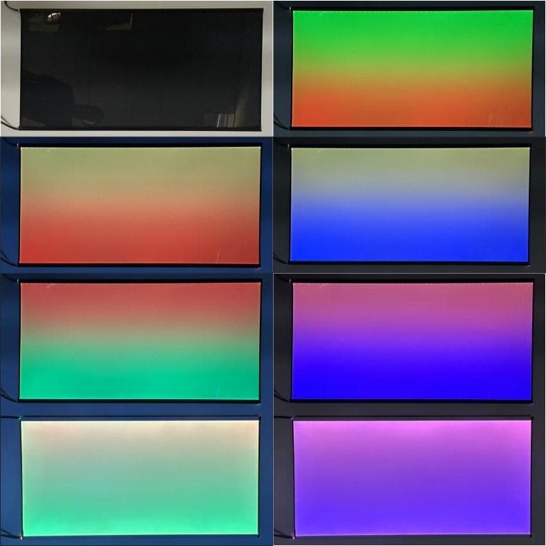 【b2l45】2色カラーLEDライトスクリーン OFF黒 45cm x 30cm