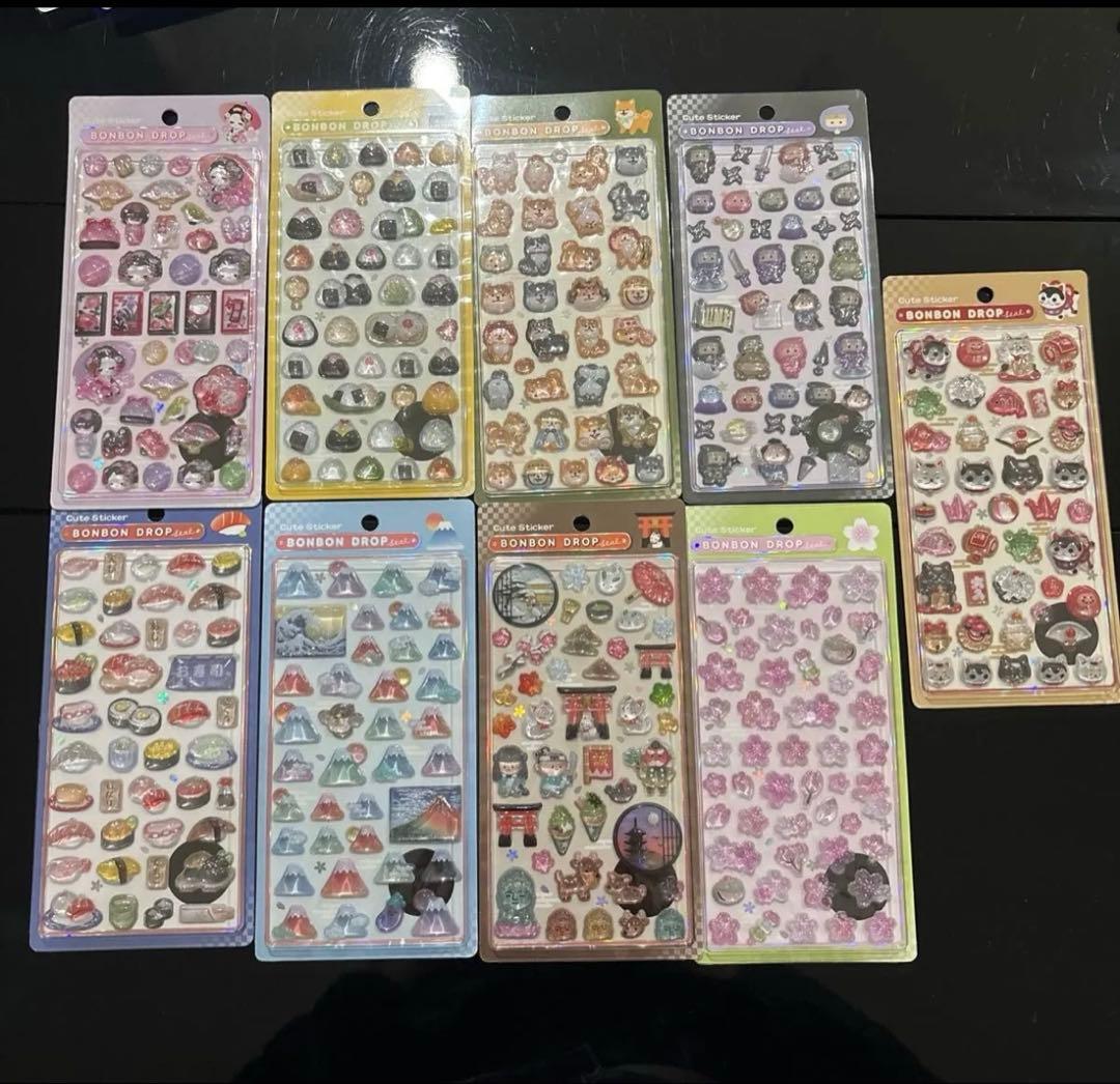 和柄　ボンボンドロップシール　9種