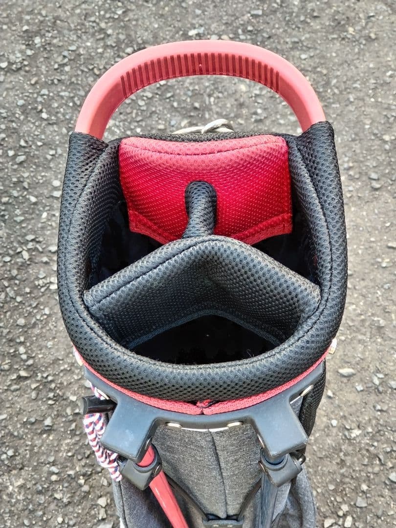 ゴルフスタンドバッグ グレー/レッド